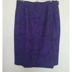 Vintage Pendleton Womens 100% Virgin Wool Floral Midi Skirt Lined Size 14